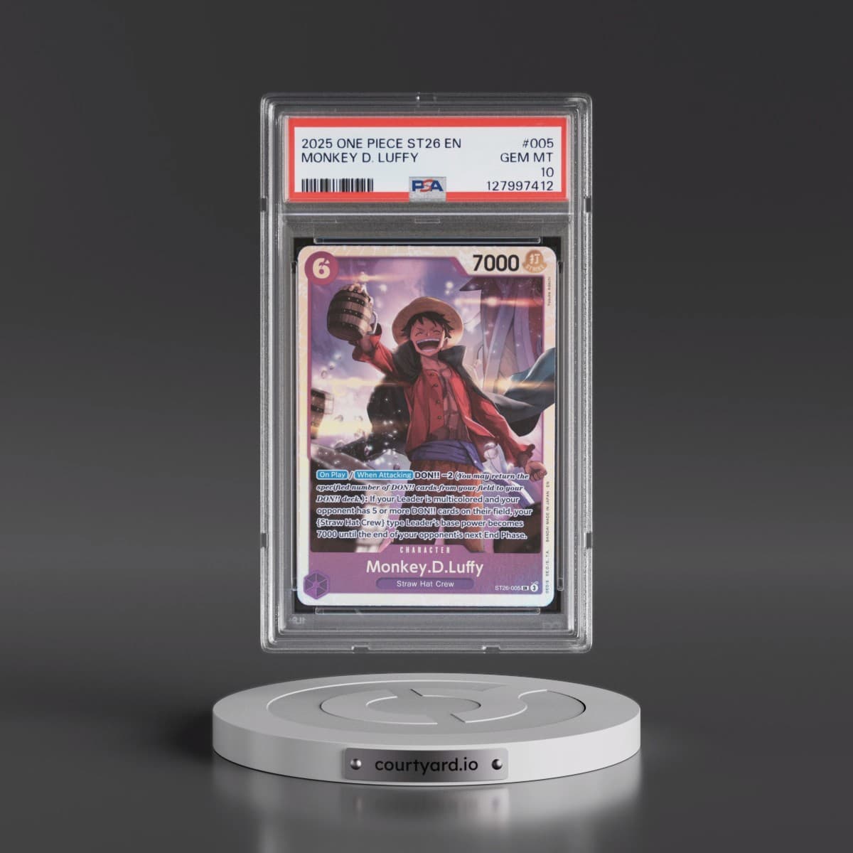 2025 One Piece Starter Deck ST26-Purple/Black Monkey D. Luffy #005 Monkey D. Luffy (PSA 10 GEM MINT)