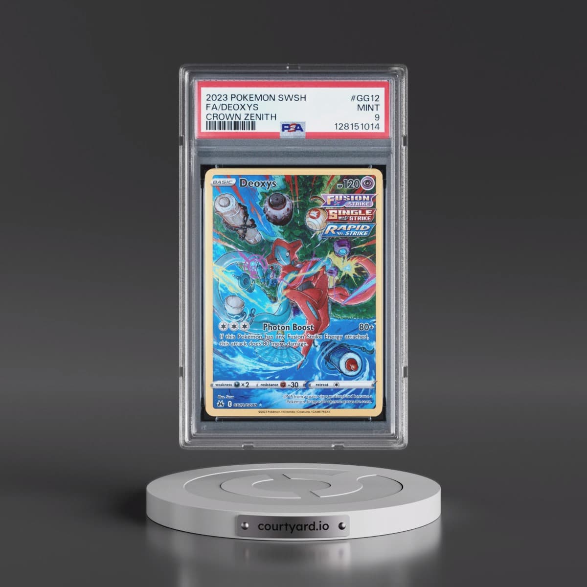 2023 Pokémon Sword and Shield Crown Zenith #GG12 Deoxys - Full Art (PSA 9 MINT)
