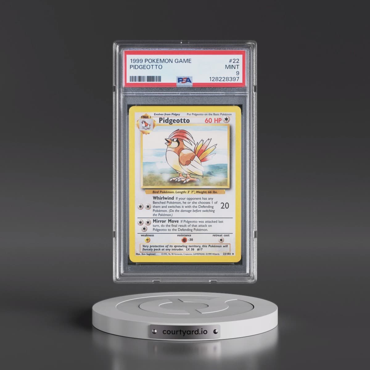 1999 Pokémon Game #22 Pidgeotto (PSA 9 MINT)