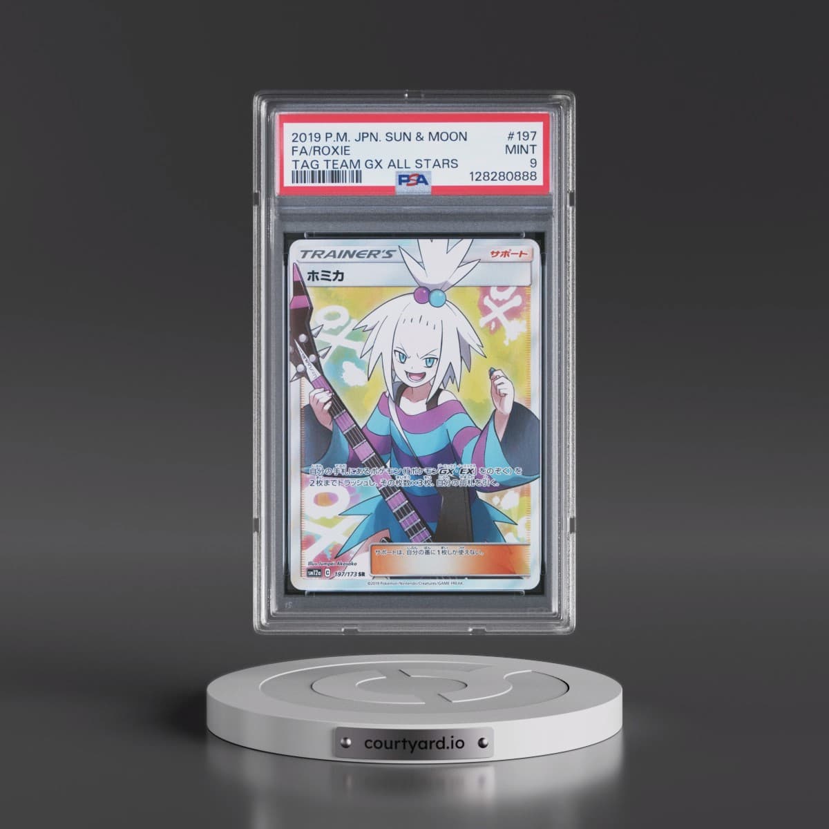 2019 Pokémon Sun & Moon Tag Team GX All Stars #197 Roxie - Full Art (PSA 9 MINT)