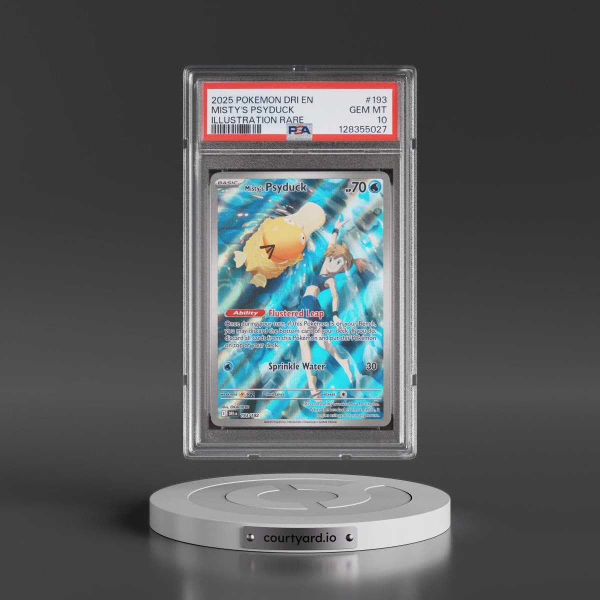 2025 Pokémon Dri EN-Destined Rivals #193 Misty's Psyduck - Illustration Rare (PSA 10 GEM MINT)