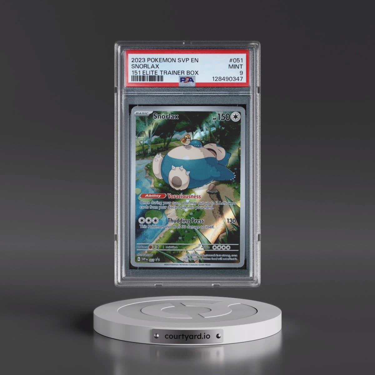 2023 Pokémon Svp EN-SV Black Star Promo #051 Snorlax - 151 Elite Trainer Box (PSA 9 MINT)