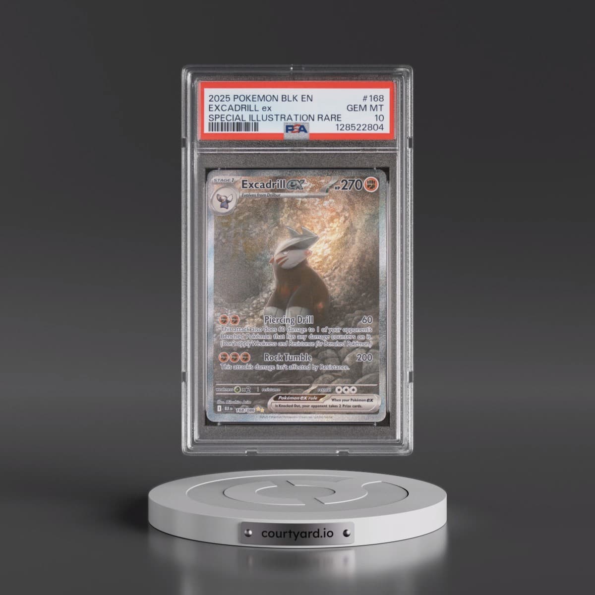 2025 Pokémon Blk EN-Black Bolt #168 Excadrill EX - Holo Special Illustration Rare (PSA 10 GEM MINT)
