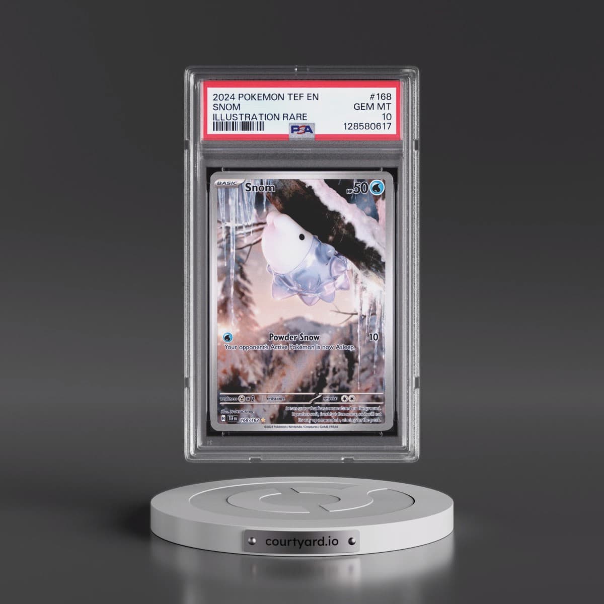 2024 Pokémon Tef EN-Temporal Forces #168 Snom - Illustration Rare (PSA 10 GEM MINT)
