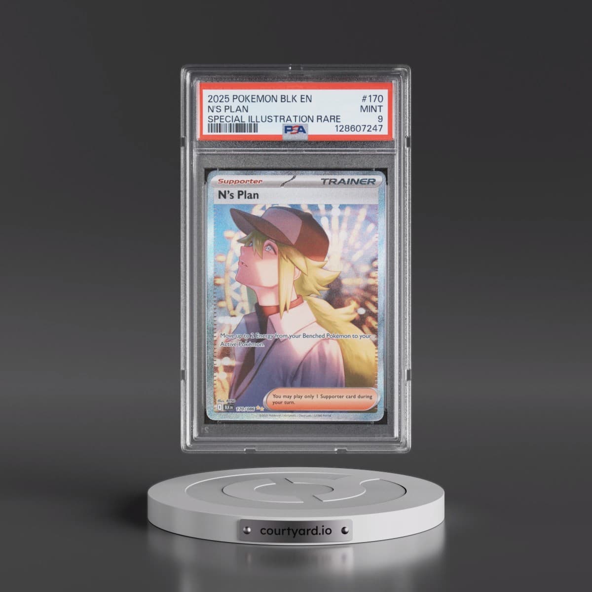 2025 Pokémon Blk EN-Black Bolt #170 N's Plan - Special Illustration Rare (PSA 9 MINT)