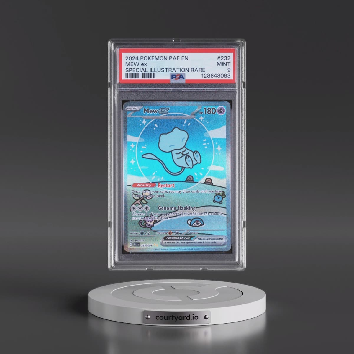 2024 Pokémon Paf EN-Paldean Fates #232 Mew EX - Holo Special Illustration Rare (PSA 9 MINT)