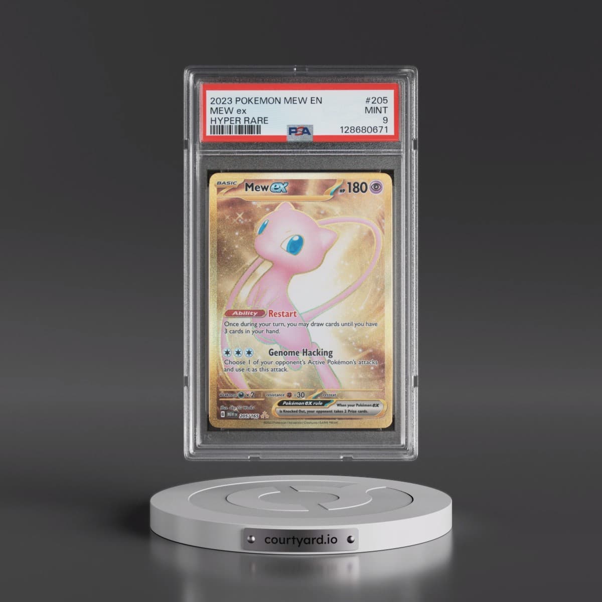 2023 Pokémon Mew EN-151 #205 Mew EX - Holo Hyper Rare (PSA 9 MINT)