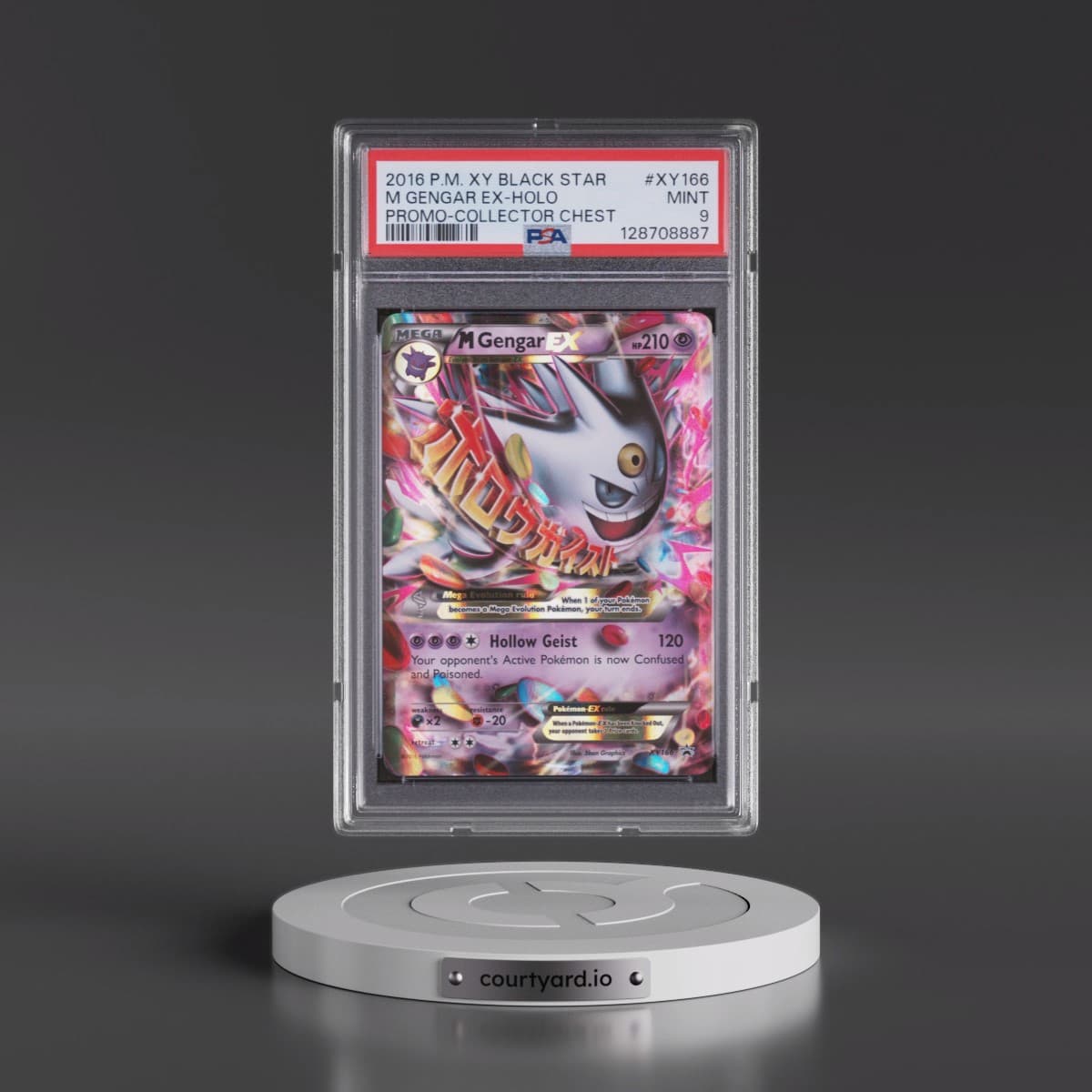 2016 Pokémon XY Black Star Promo #XY166 M Gengar EX - Holo Holo Collector Chest (PSA 9 MINT)