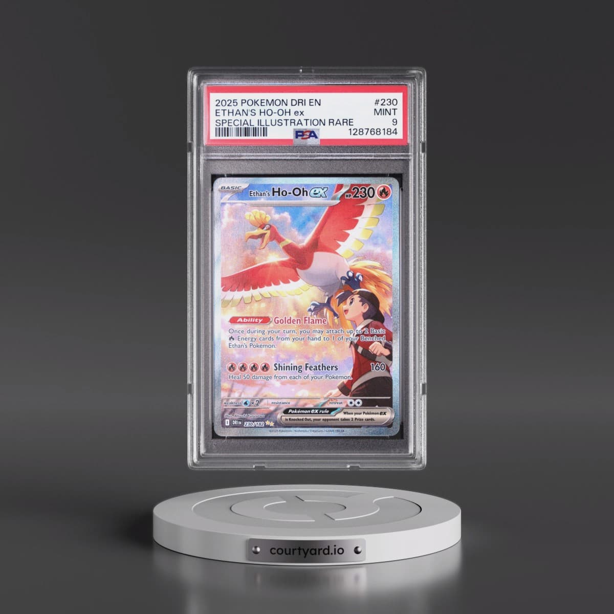 2025 Pokémon Dri EN-Destined Rivals #230 Ethan's HO-Oh EX - Holo Special Illustration Rare (PSA 9 MINT)
