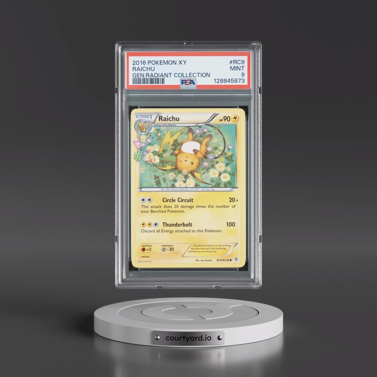 2016 Pokémon XY Generations Radiant Collection #RC9 Raichu (PSA 9 MINT)