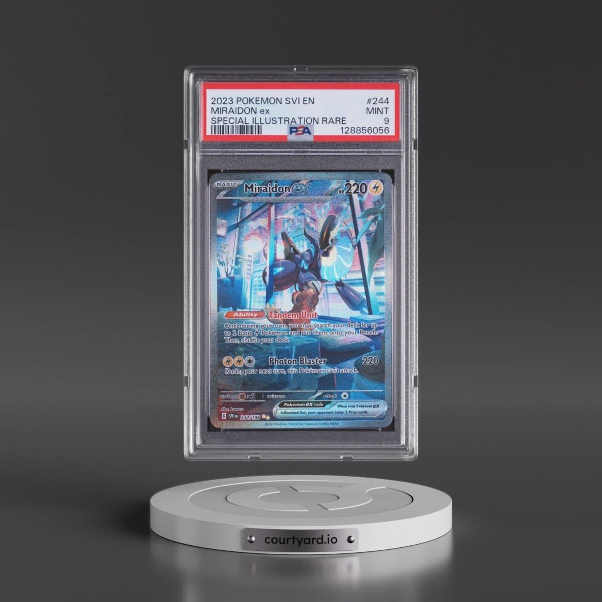 2023 Pokémon Svi EN-Scarlet & Violet #244 Miraidon EX - Holo Special Illustration Rare (PSA 9 MINT)