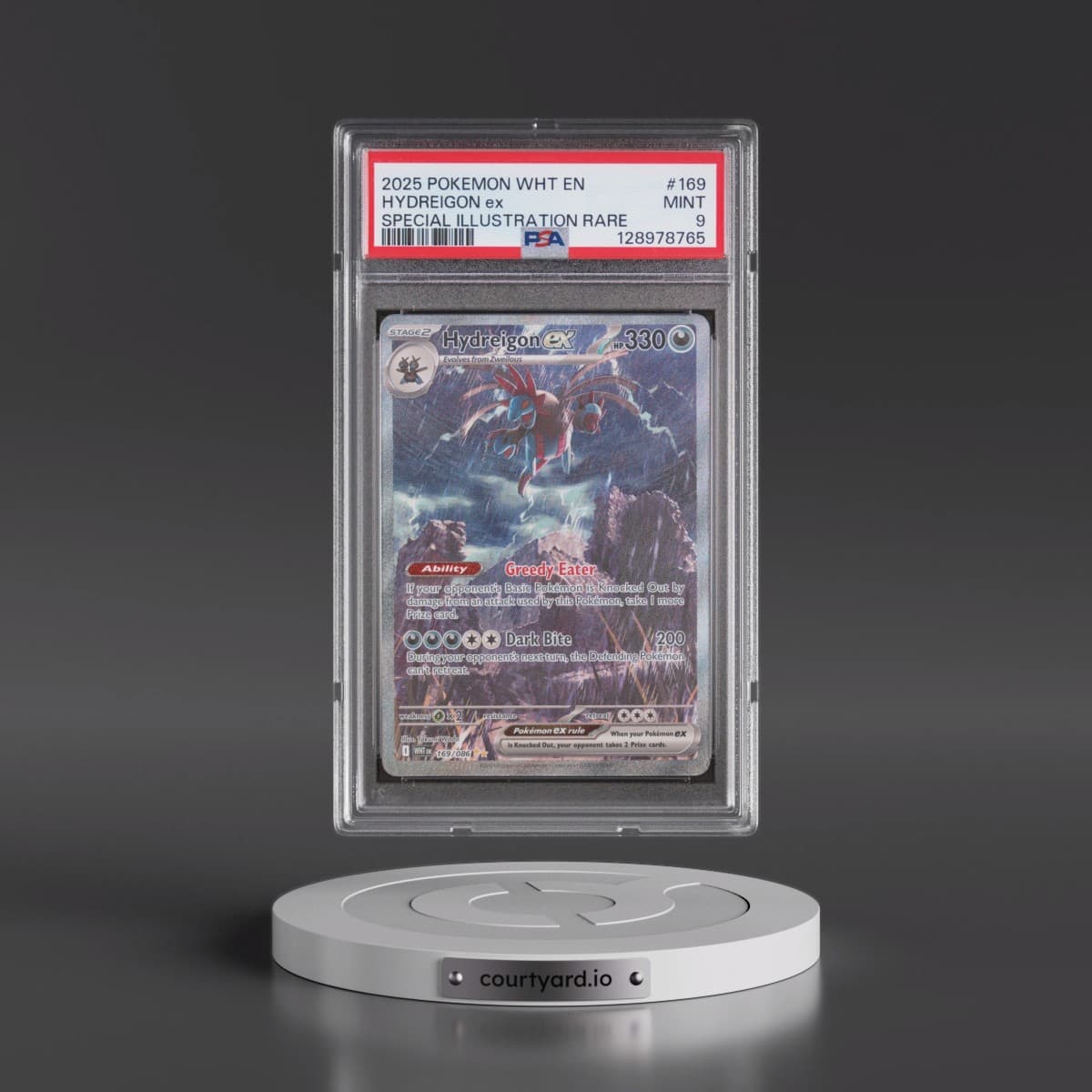 2025 Pokémon Wht EN-White Flare #169 Hydreigon EX - Holo Special Illustration Rare (PSA 9 MINT)
