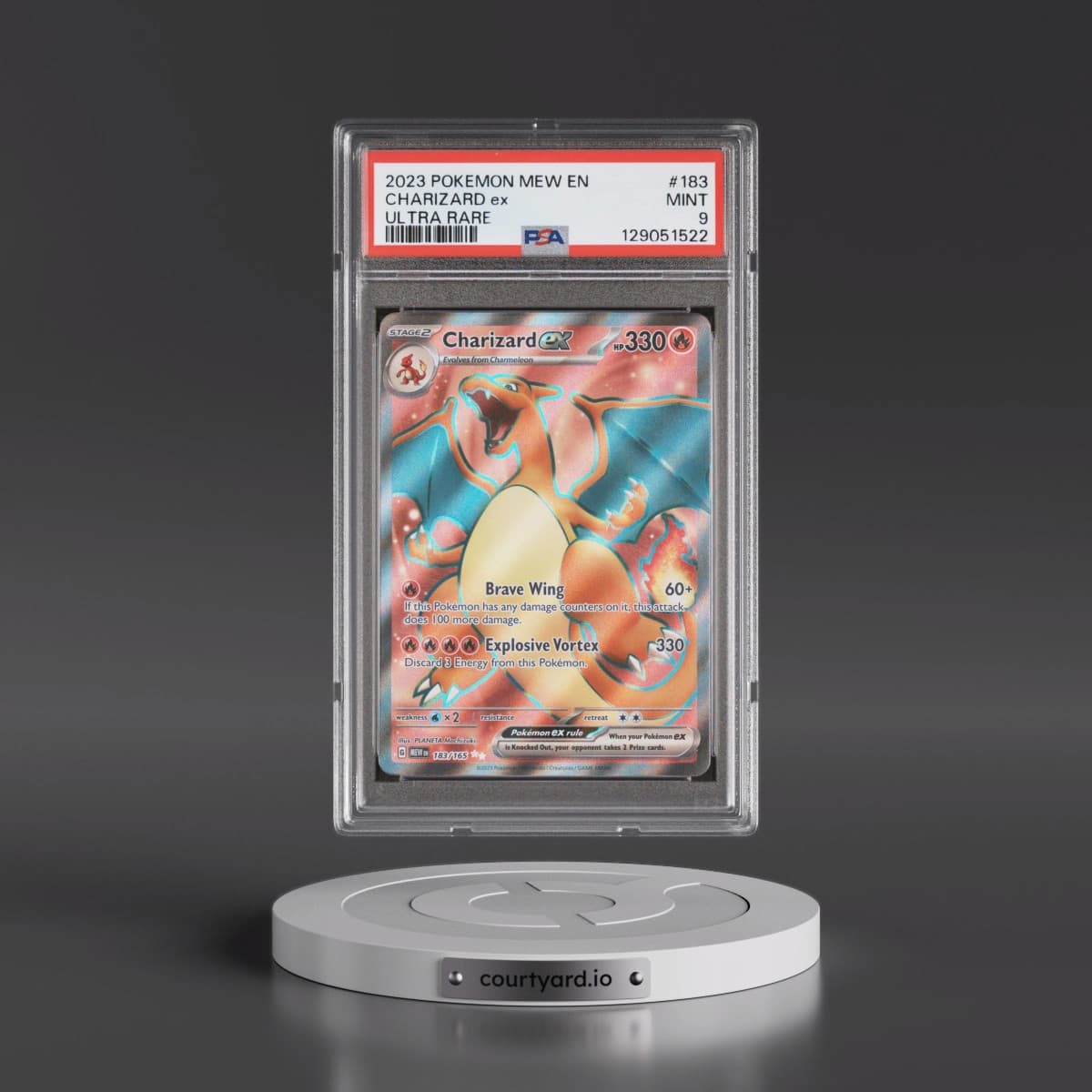 2023 Pokémon Mew EN-151 #183 Charizard EX - Holo Ultra Rare (PSA 9 MINT)