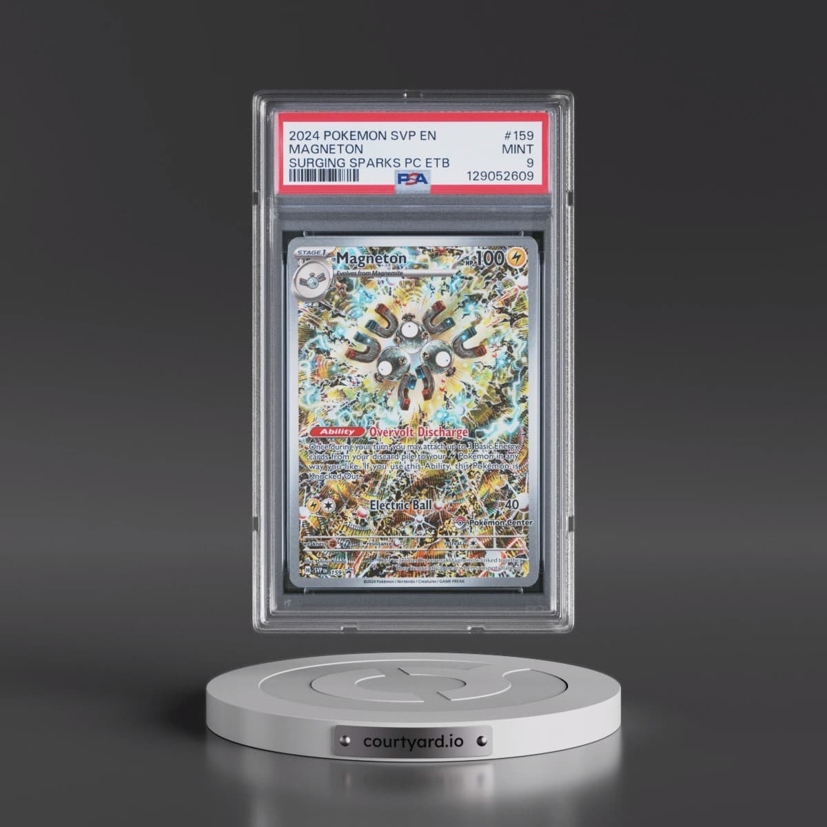 2024 Pokémon Svp EN-SV Black Star Promo #159 Magneton - Surging Sparks Pokemon Center Elite Trainer Box (PSA 9 MINT)
