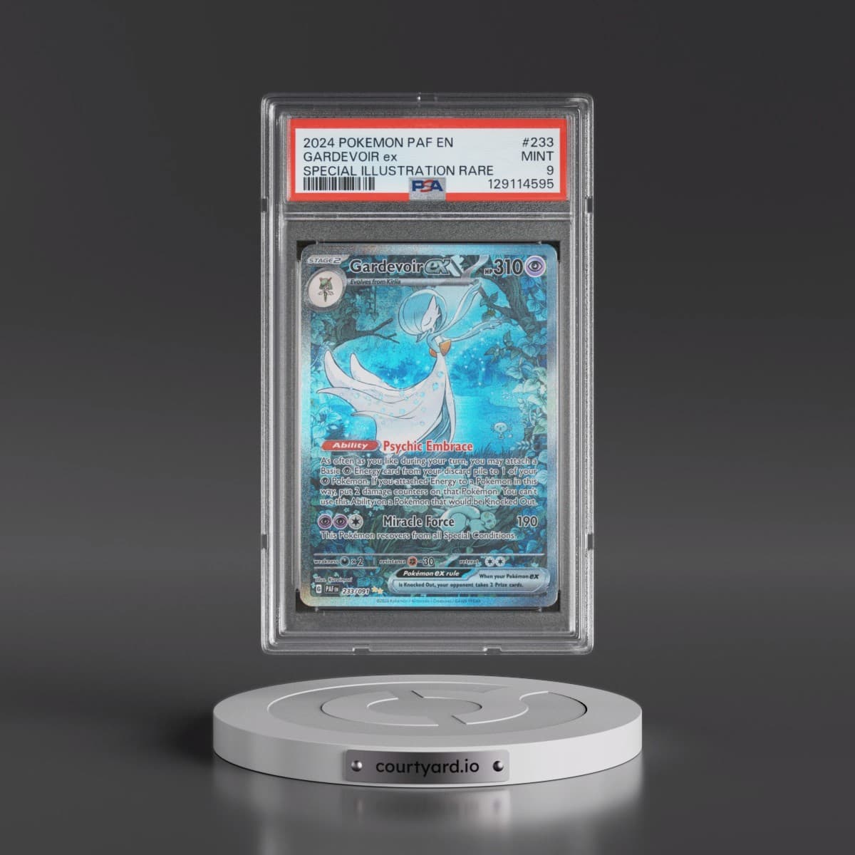 2024 Pokémon Paf EN-Paldean Fates #233 Gardevoir EX - Holo Special Illustration Rare (PSA 9 MINT)