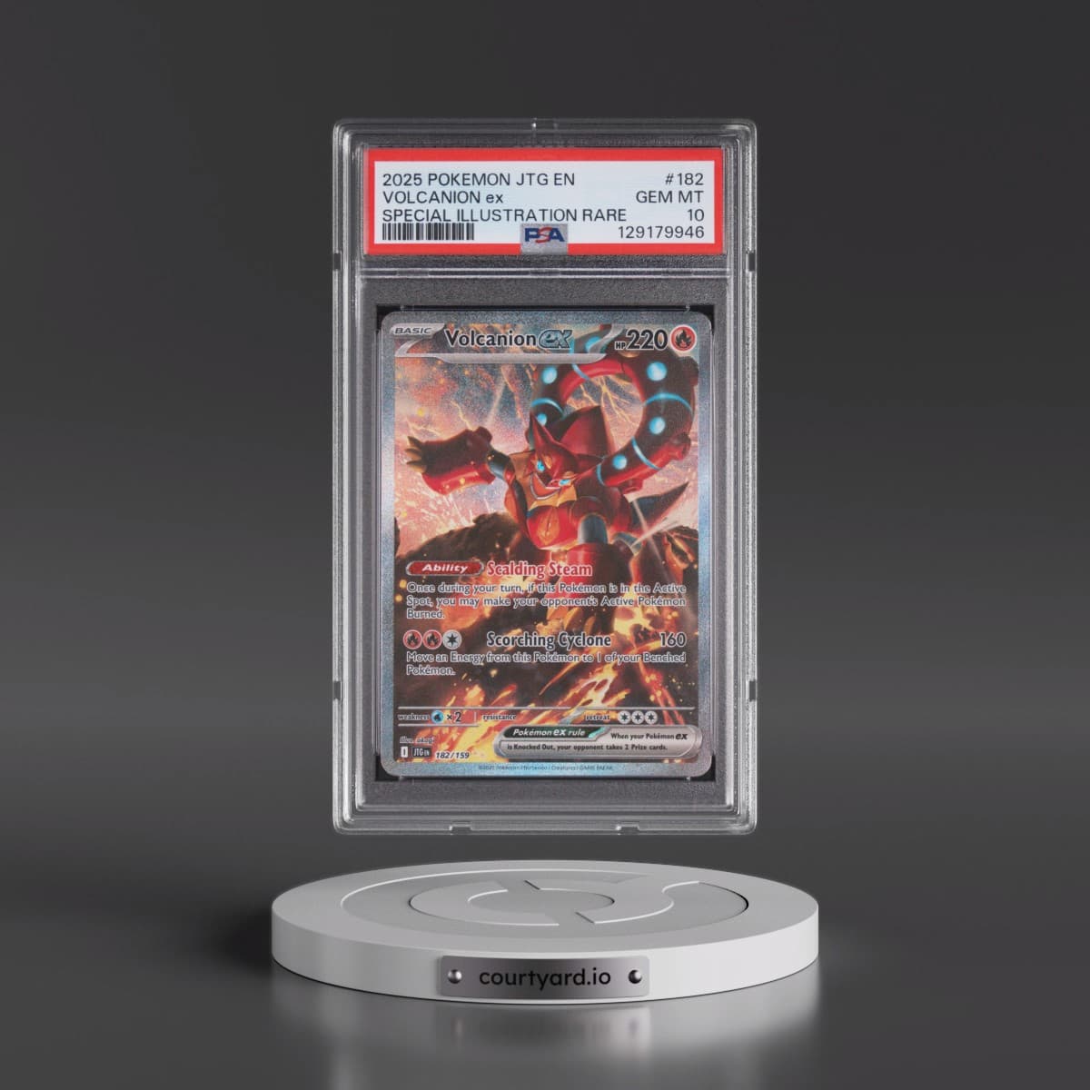 2025 Pokémon Jtg EN-Journey Together #182 Volcanion EX - Holo Special Illustration Rare (PSA 10 GEM MINT)