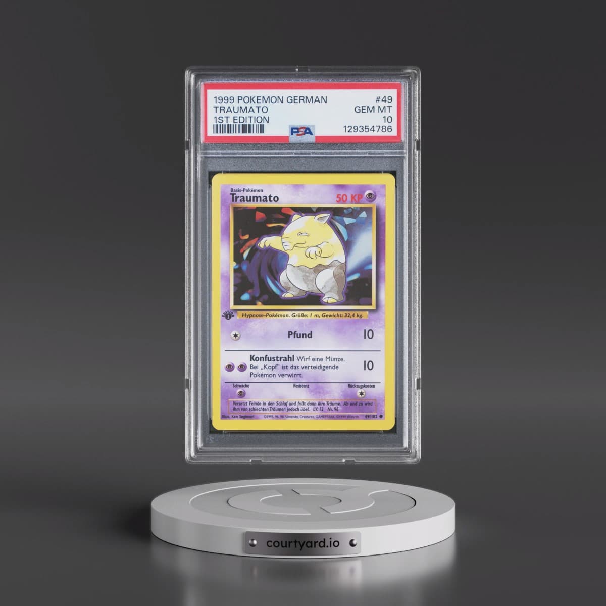 1999 Pokémon #49 Traumato - 1st Edition (PSA 10 GEM MINT)