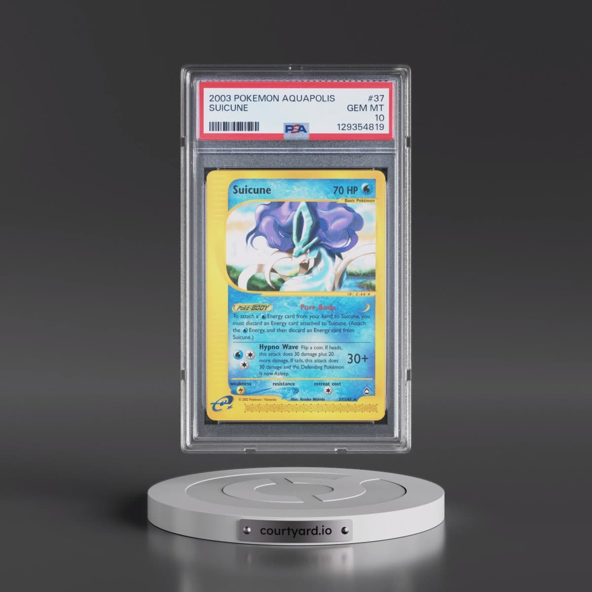 2003 Pokémon Aquapolis #37 Suicune (PSA 10 GEM MINT)
