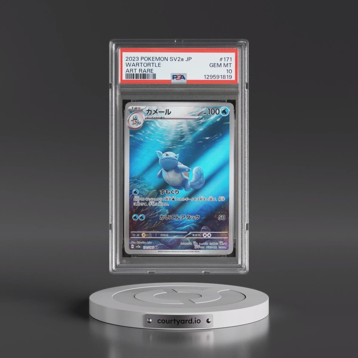 2023 Pokémon Sv2a-Pokémon 151 #171 Wartortle - Art Rare (PSA 10 GEM MINT)