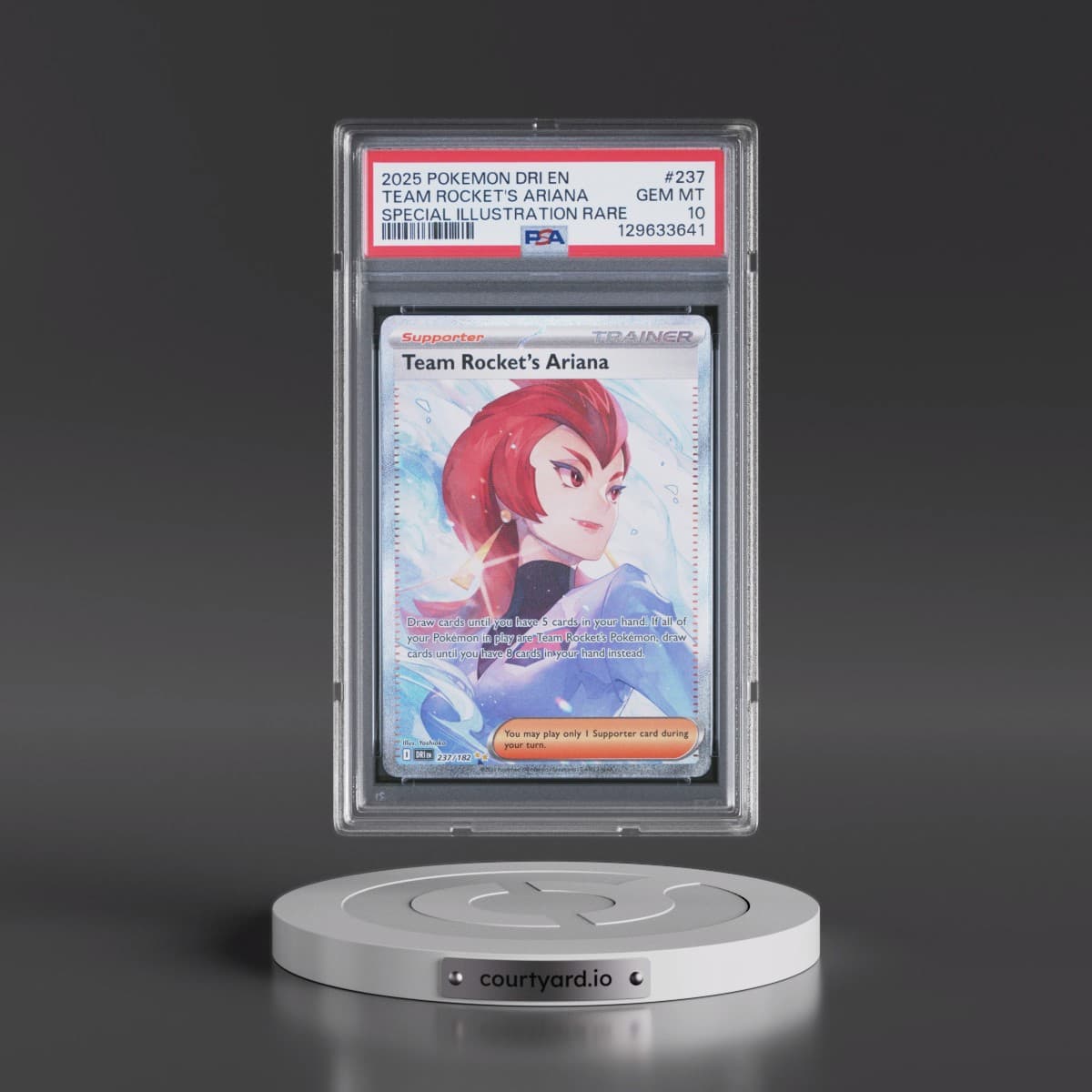 2025 Pokémon Dri EN-Destined Rivals #237 Team Rocket's Ariana - Special Illustration Rare (PSA 10 GEM MINT)