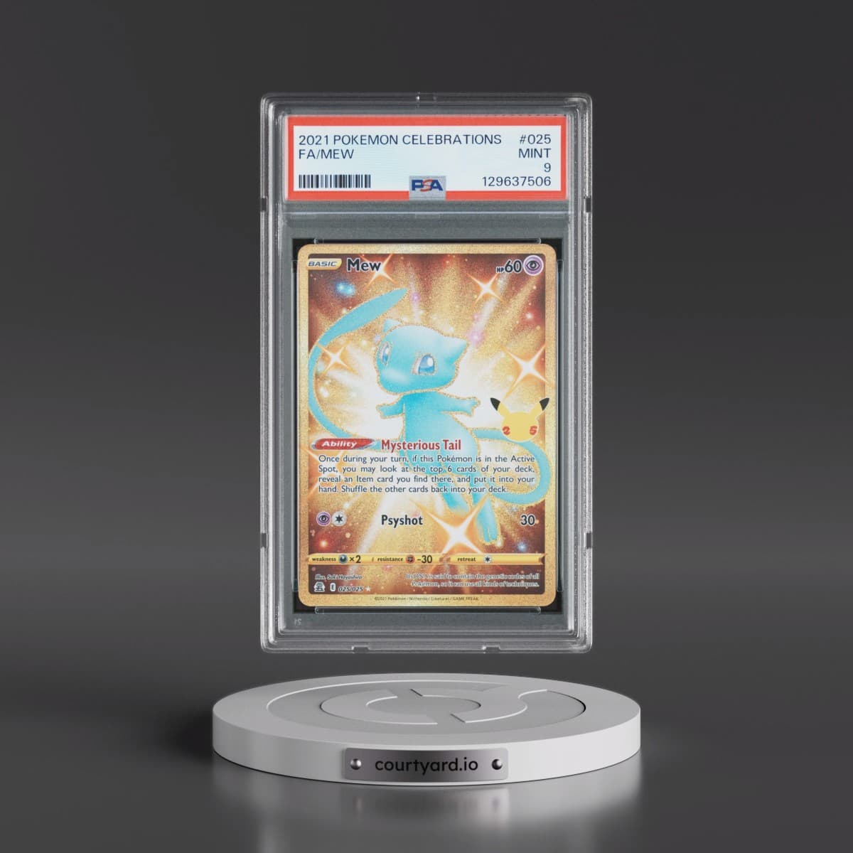 2021 Pokémon Celebrations #025 Mew - Full Art (PSA 9 MINT)