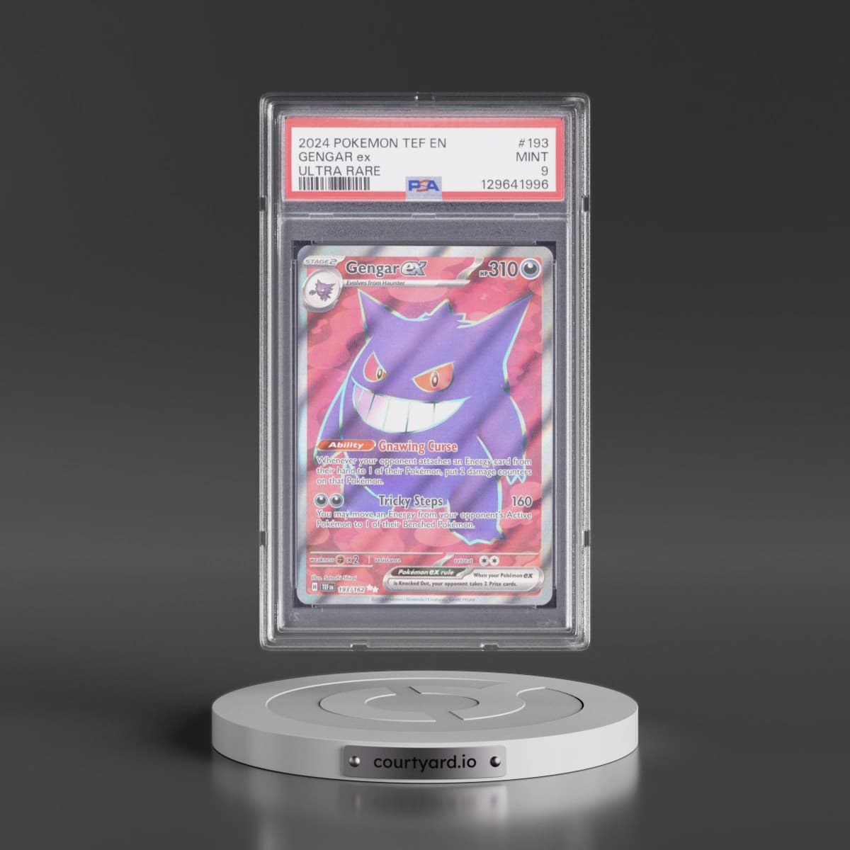 2024 Pokémon Tef EN-Temporal Forces #193 Gengar EX - Holo Ultra Rare (PSA 9 MINT)