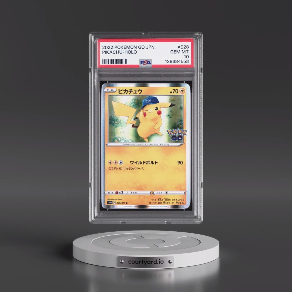 2022 Pokémon Go #028 Pikachu - Holo (PSA 10 GEM MINT)