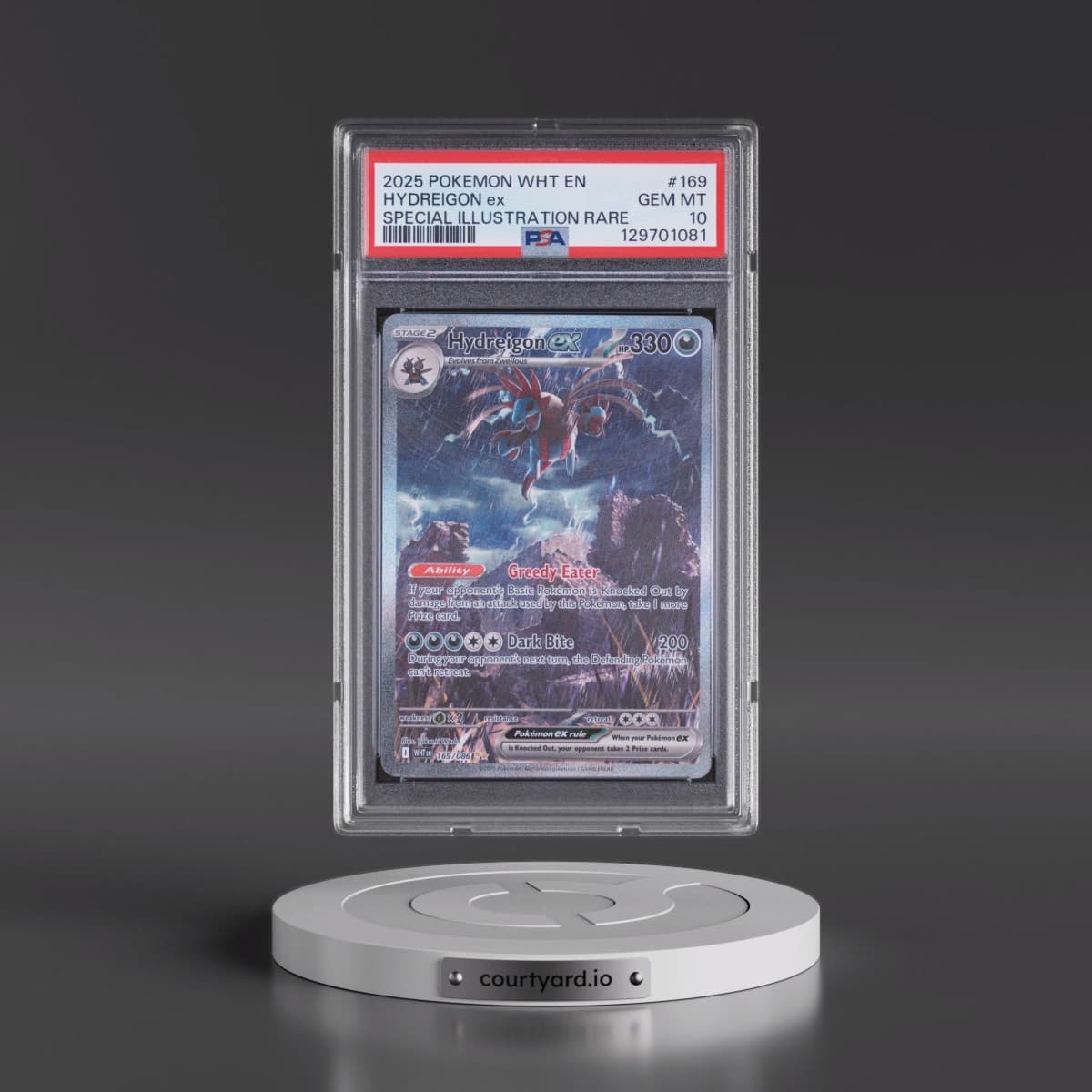 2025 Pokémon Wht EN-White Flare #169 Hydreigon EX - Holo Special Illustration Rare (PSA 10 GEM MINT)