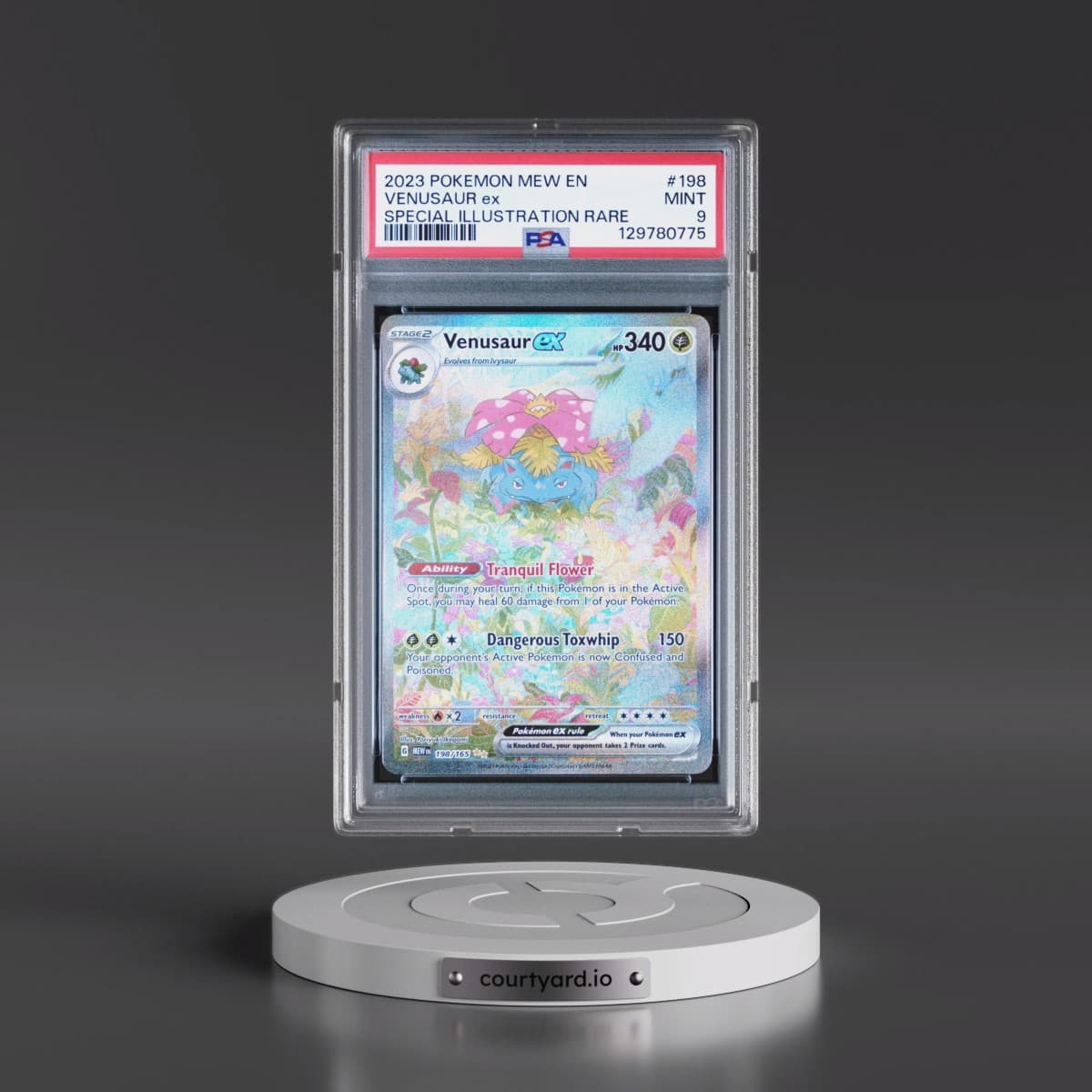 2023 Pokémon Mew EN-151 #198 Venusaur EX - Holo Special Illustration Rare (PSA 9 MINT)