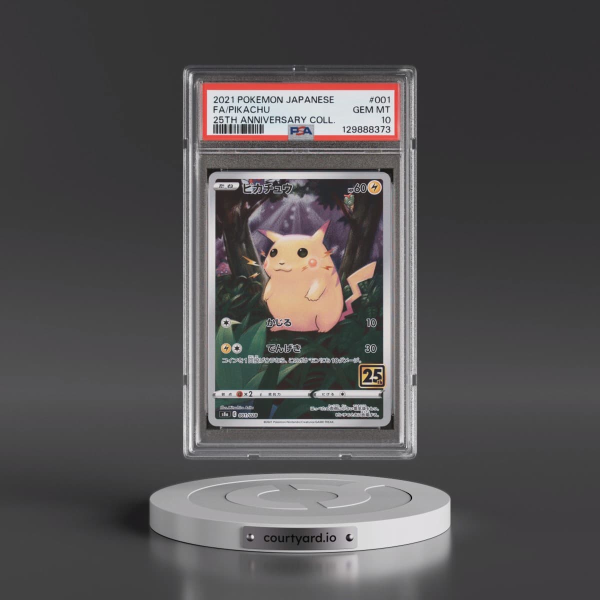 2021 Pokémon 25th Anniversary Collection #001 Pikachu - Full Art (PSA 10 GEM MINT)