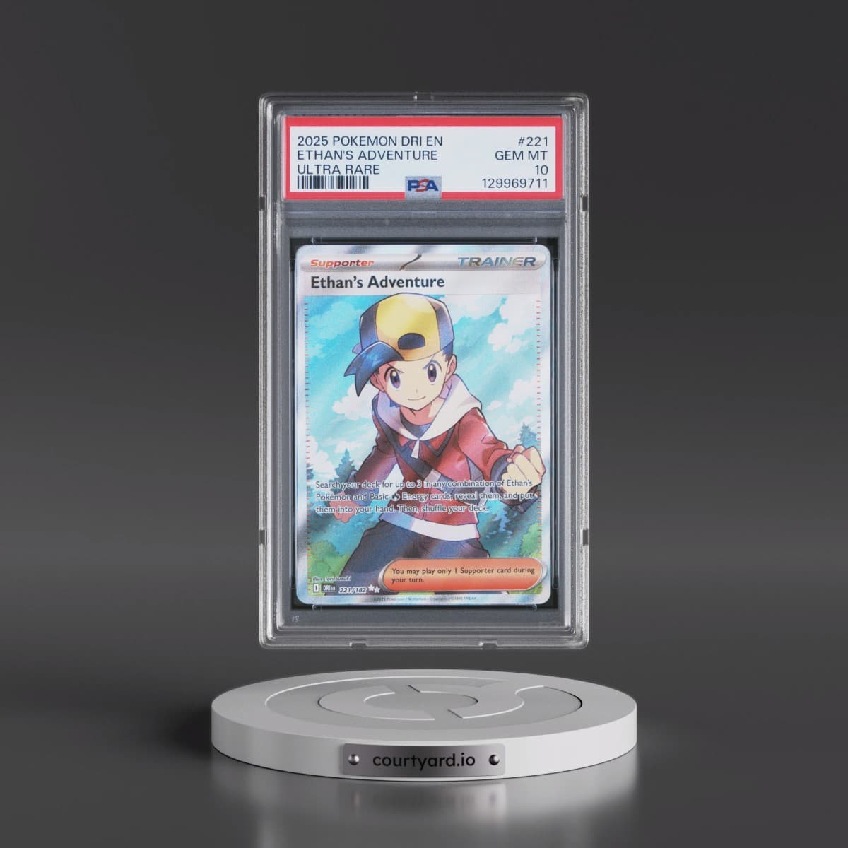 2025 Pokémon Dri EN-Destined Rivals #221 Ethan's Adventure - Ultra Rare (PSA 10 GEM MINT)