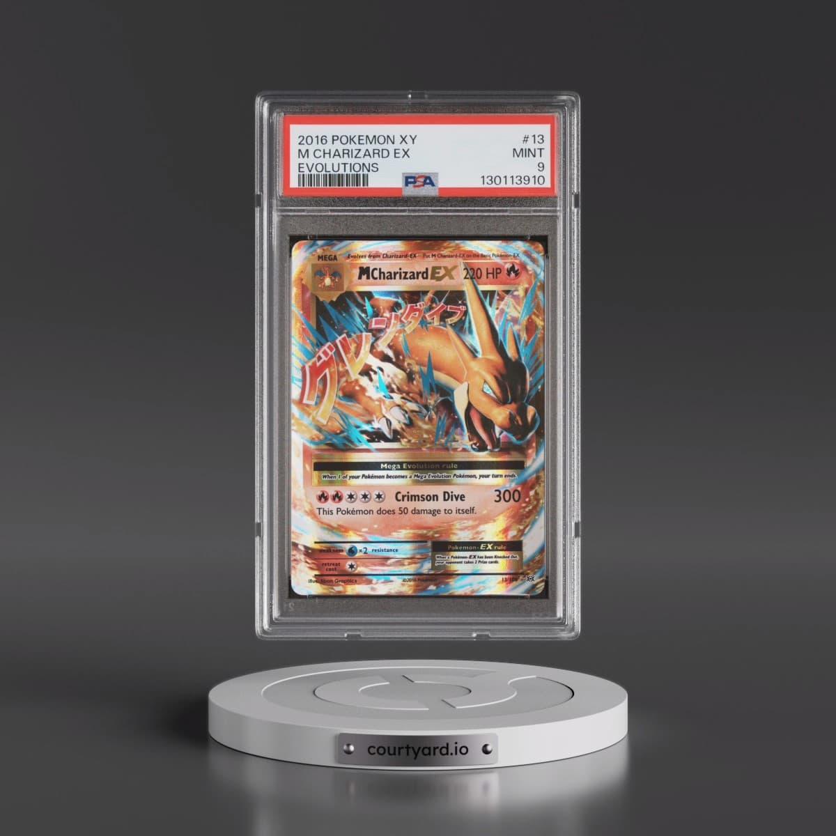 2016 Pokémon XY Evolutions #13 M Charizard EX - Holo (PSA 9 MINT)
