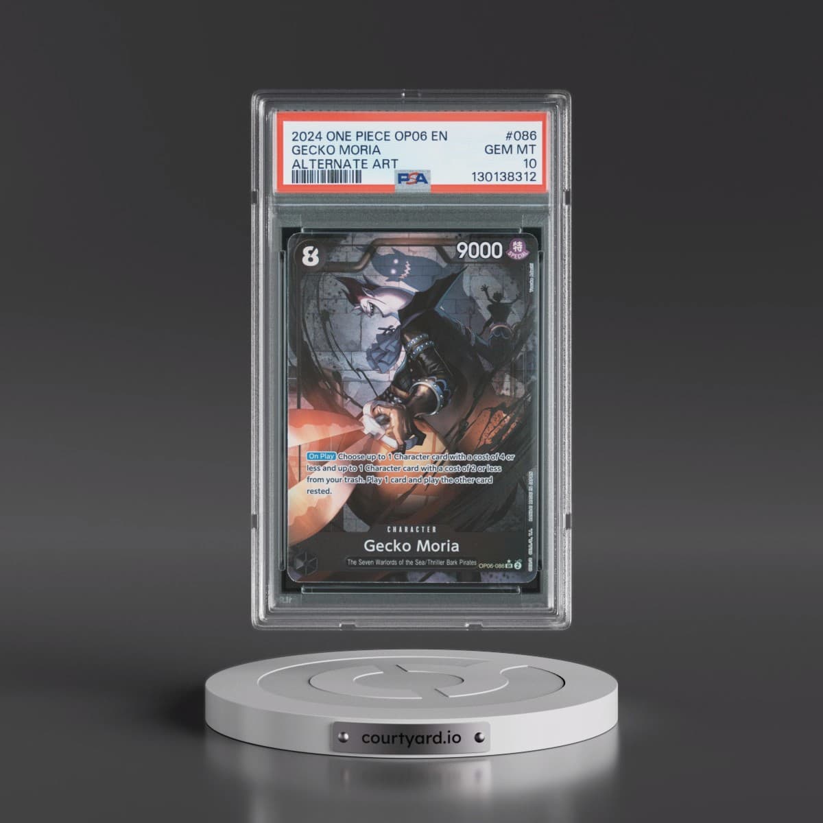 2024 One Piece OP06-Wings of the Captain #086 Gecko Moria - Alternate Art (PSA 10 GEM MINT)
