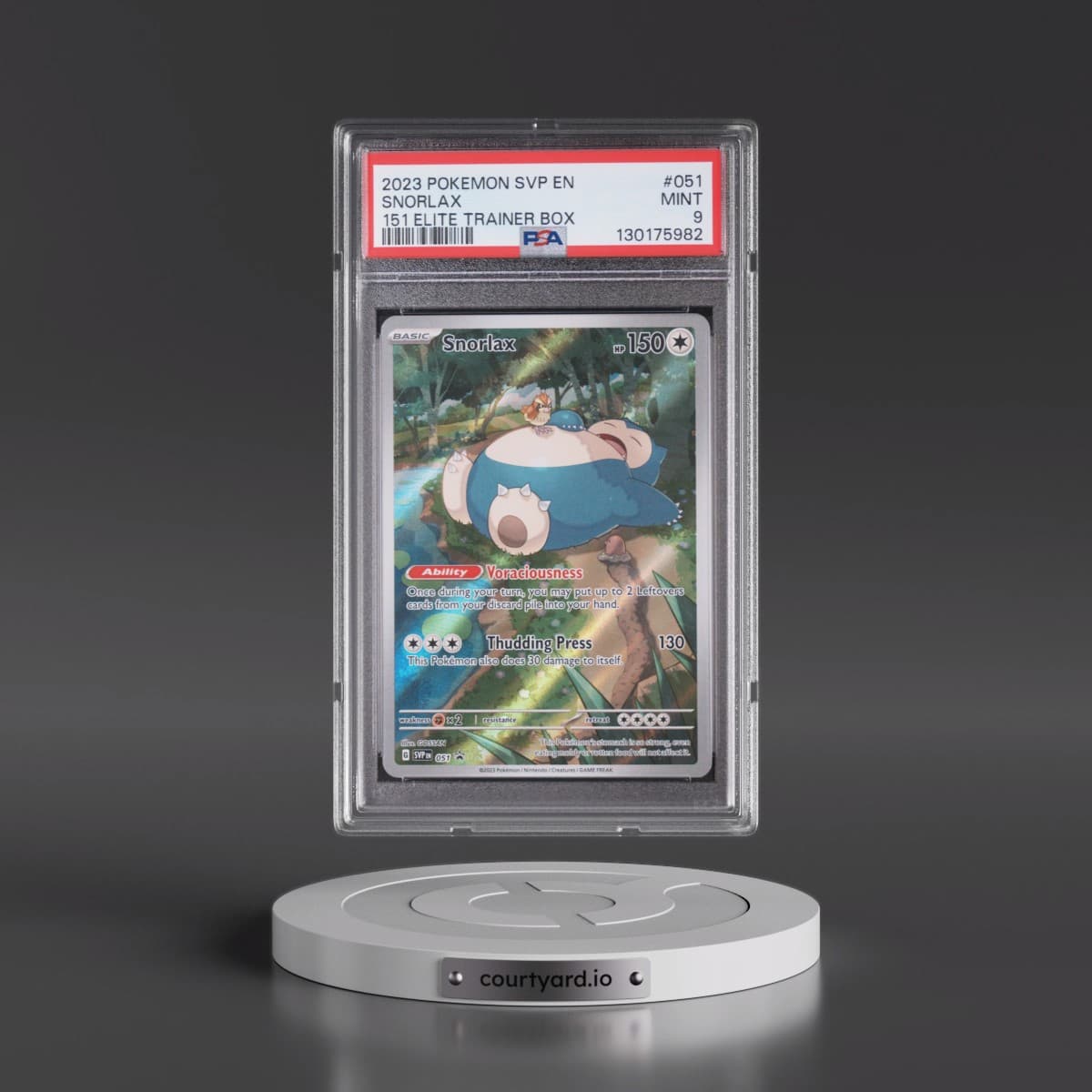 2023 Pokémon Svp EN-SV Black Star Promo #051 Snorlax - 151 Elite Trainer Box (PSA 9 MINT)