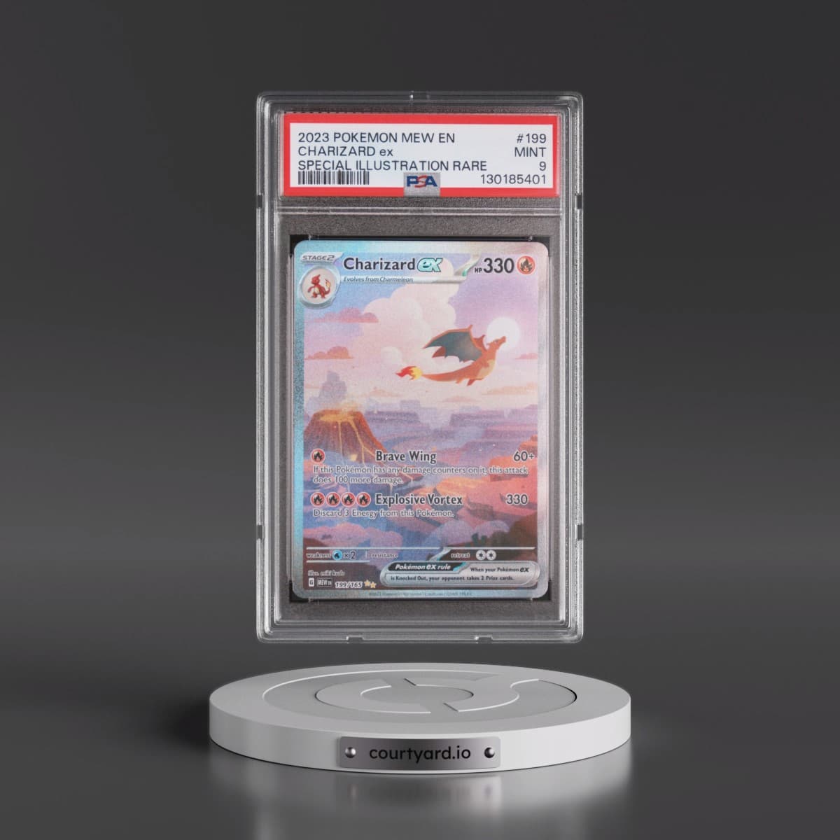 2023 Pokémon Mew EN-151 #199 Charizard EX - Holo Special Illustration Rare (PSA 9 MINT)