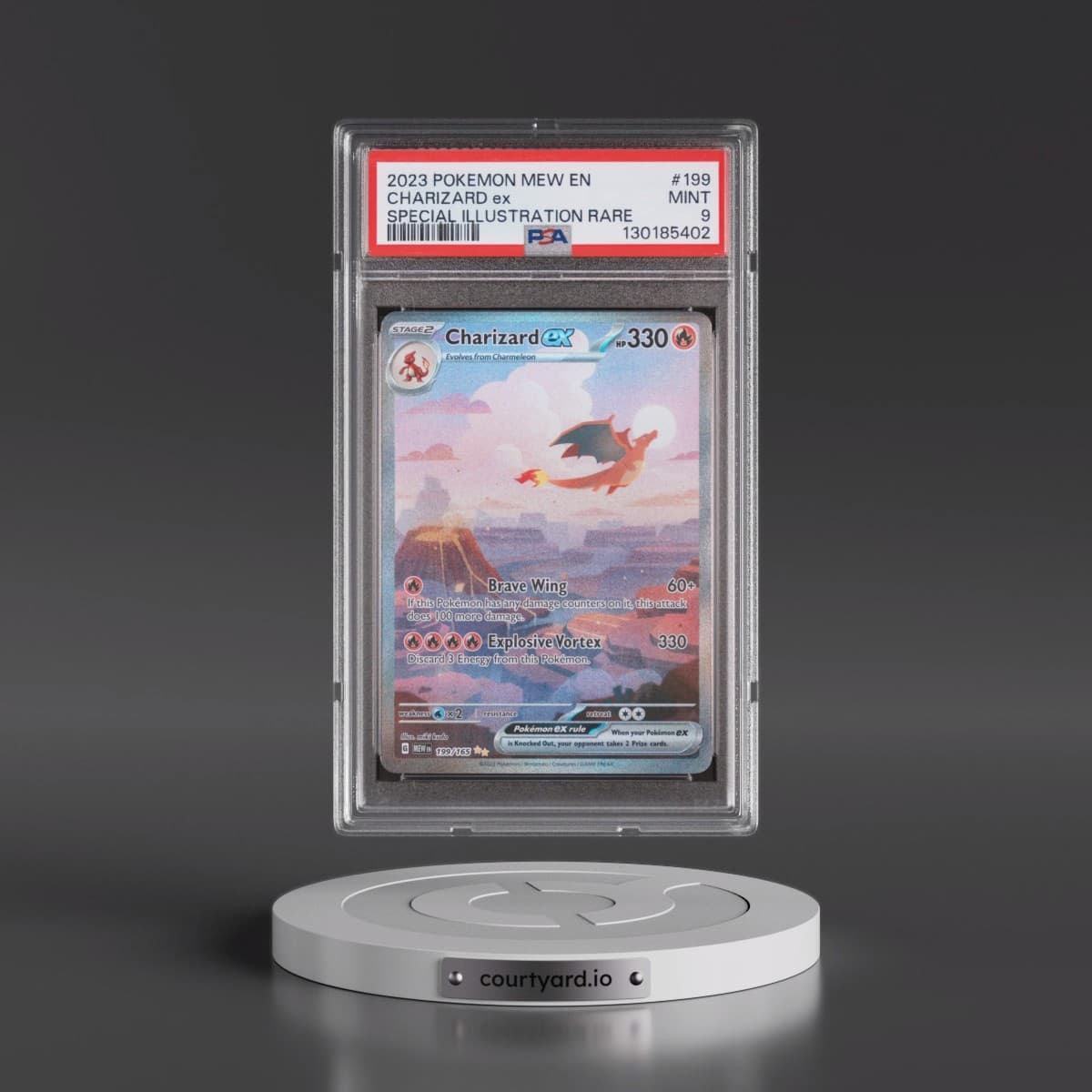 2023 Pokémon Mew EN-151 #199 Charizard EX - Holo Special Illustration Rare (PSA 9 MINT)