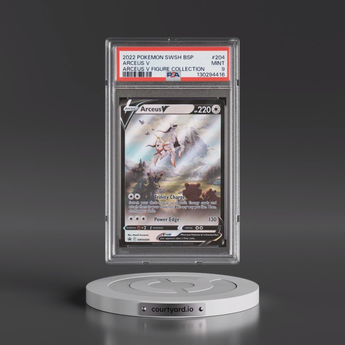 2022 Pokémon Swsh Black Star Promo #204 Arceus V - Holo Arceus V Figure Collection (PSA 9 MINT)