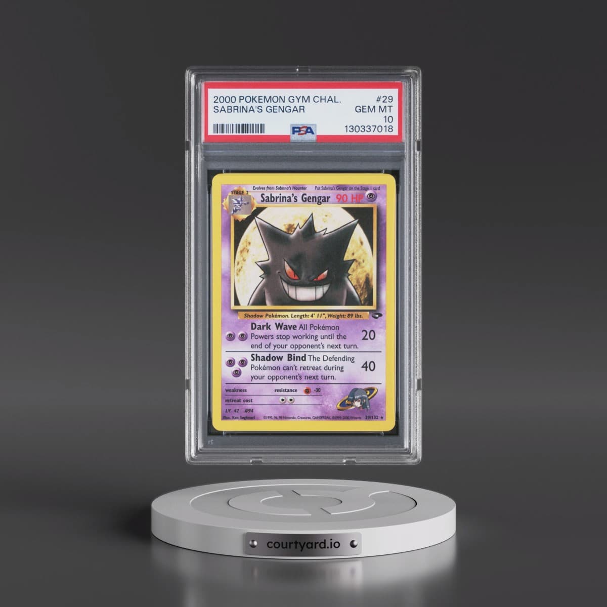 2000 Pokémon Gym Challenge #29 Sabrina's Gengar (PSA 10 GEM MINT)