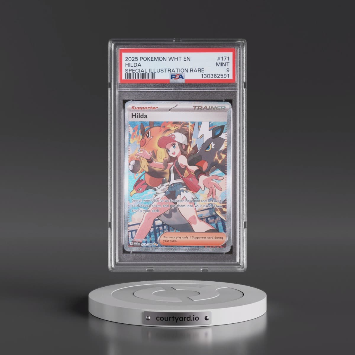 2025 Pokémon Wht EN-White Flare #171 Hilda - Special Illustration Rare (PSA 9 MINT)