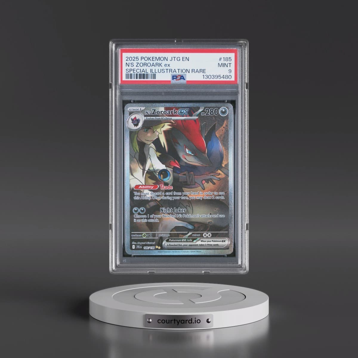 2025 Pokémon Jtg EN-Journey Together #185 N's Zoroark EX - Holo Special Illustration Rare (PSA 9 MINT)