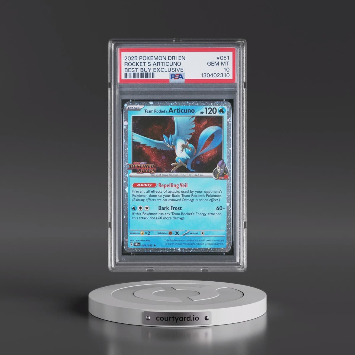 2025 Pokémon Dri EN-Destined Rivals #051 Team Rocket's Articuno - Best Buy Exclusive (PSA 10 GEM MINT)