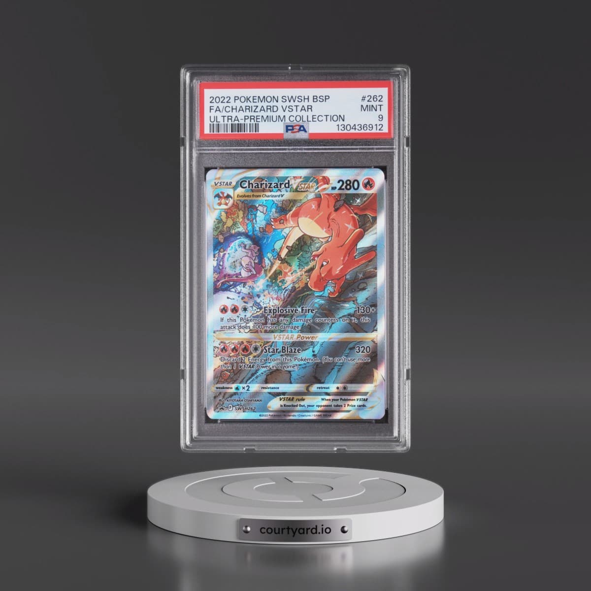2022 Pokémon Swsh Black Star Promo #262 Charizard Vstar - Full Art Sword & Shield Ultra-Premium Collection-Charizard (PSA 9 MINT)