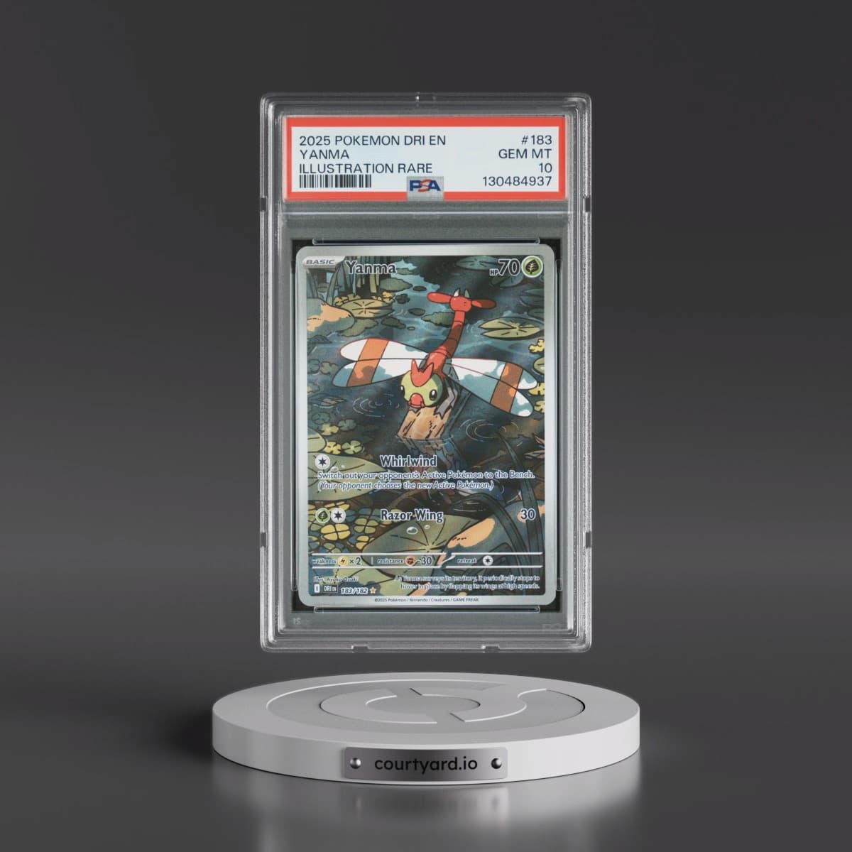 2025 Pokémon Dri EN-Destined Rivals #183 Yanma - Illustration Rare (PSA 10 GEM MINT)