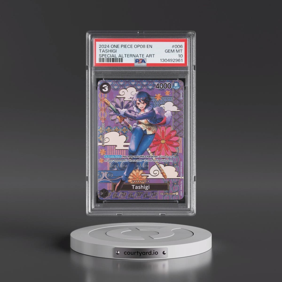 2024 One Piece OP08-Two Legends #006 Tashigi - Special Alternate Art (PSA 10 GEM MINT)