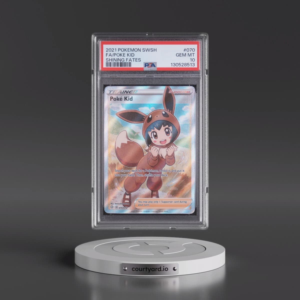 2021 Pokémon Sword & Shield Shining Fates #070 Poke Kid - Full Art (PSA 10 GEM MINT)