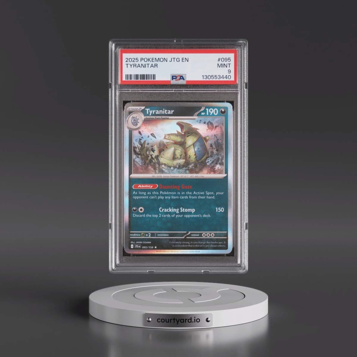 2025 Pokémon Jtg EN-Journey Together #095 Tyranitar (PSA 9 MINT)