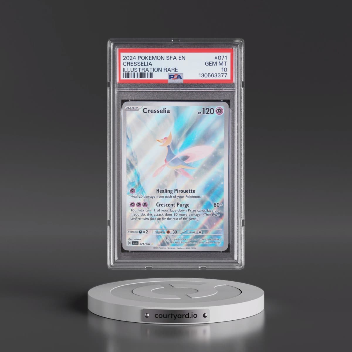 2024 Pokémon Sfa EN-Shrouded Fable #071 Cresselia - Illustration Rare (PSA 10 GEM MINT)