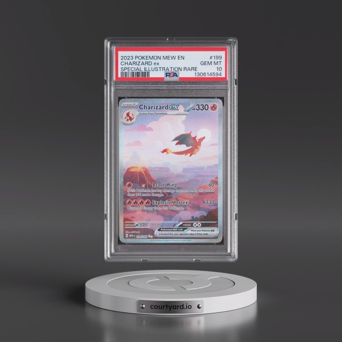 2023 Pokémon Mew EN-151 #199 Charizard EX - Holo Special Illustration Rare (PSA 10 GEM MINT)