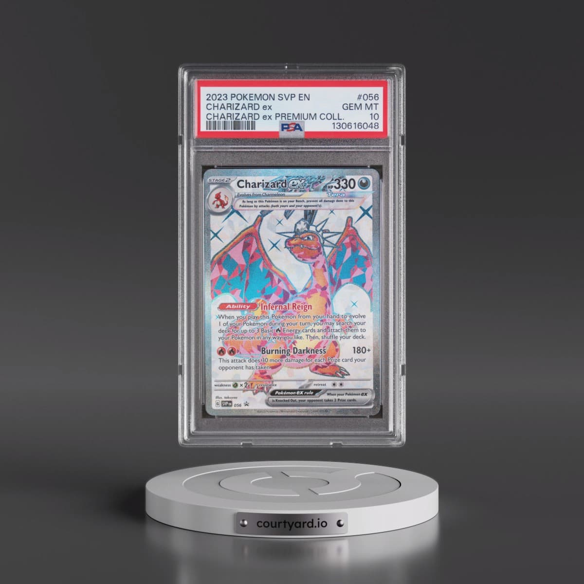 2023 Pokémon Svp EN-SV Black Star Promo #056 Charizard EX - Holo Charizard EX Premium Collection (PSA 10 GEM MINT)