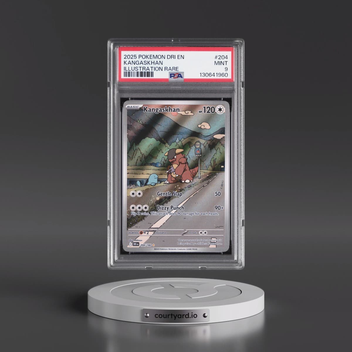2025 Pokémon Dri EN-Destined Rivals #204 Kangaskhan - Illustration Rare (PSA 9 MINT)